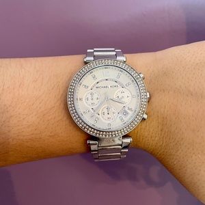 Silver Crystals Michael Kors Watch